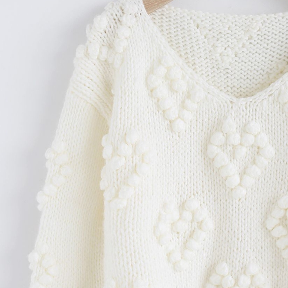 Cute Knit Your Love V-Neck Sweater 🤍 - Picture 7 of 10